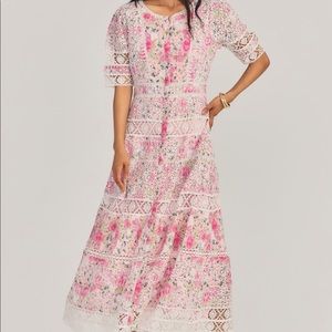 LoveShackFancy Carmie Victorian Midi Dress